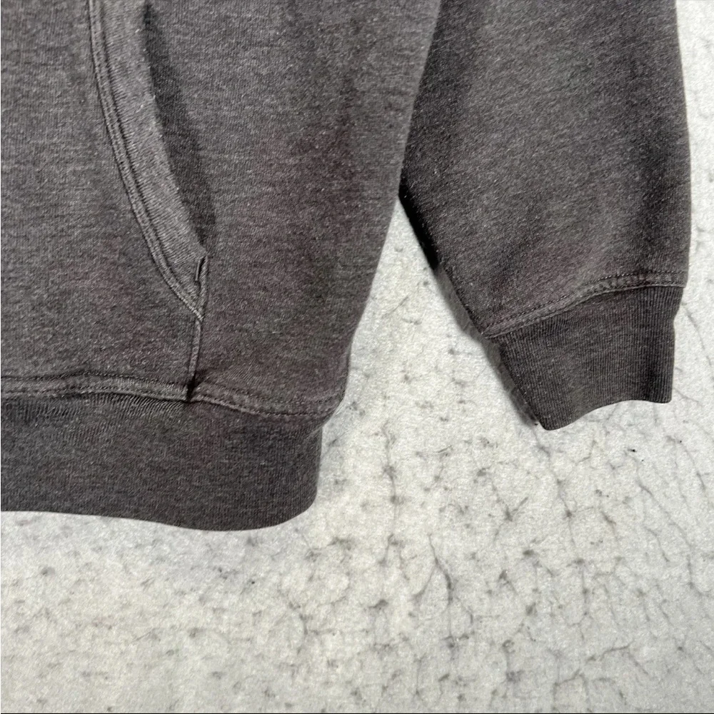VINTAGE CLASSIC GAP LOGO HOODIE YOUTH SIZE M (8) DARK GRAY/ORANGE PULLOVER!